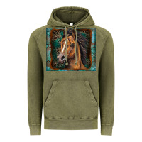 Vintage Olive western horse Vintage Hoodie - Zillion Design Studio