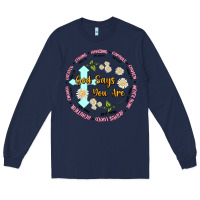Navy god says you are Long Sleeve Tee - JahusDesignShop