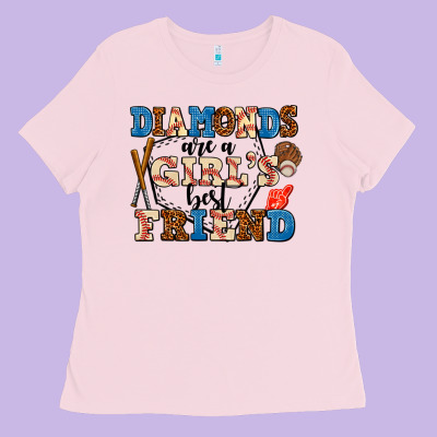 Diamonds Are A Girl's Best Friend Ladies Tee Designed By Adodesignshop