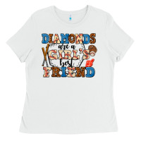White diamonds are a girl's best friend Ladies Tee - AdoDesignShop
