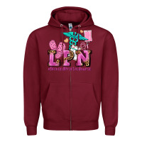 Burgundy lpn licensed practical nurse Zipper Hoodie - AdoDesignShop