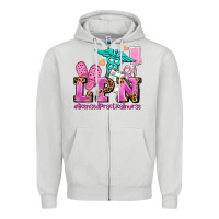 Dove Grey lpn licensed practical nurse Zipper Hoodie - AdoDesignShop