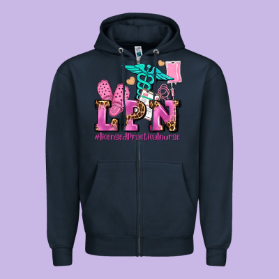 Lpn Licensed Practical Nurse Zipper Hoodie Designed By Adodesignshop