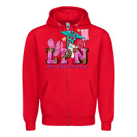 Red lpn licensed practical nurse Zipper Hoodie - AdoDesignShop
