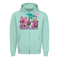 Seafoam lpn licensed practical nurse Zipper Hoodie - AdoDesignShop