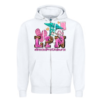 White lpn licensed practical nurse Zipper Hoodie - AdoDesignShop