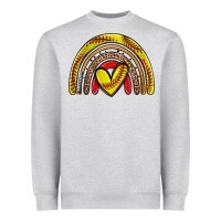 Heather Grey softball rainbow Heavyweight Sweatshirt - Zillion Design Studio