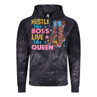 Cloud Black hustle like a boss live like a queen Vintage Hoodie - texasbilliewilder