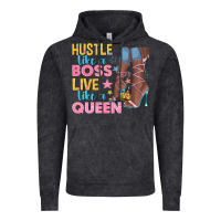 Vintage Black hustle like a boss live like a queen Vintage Hoodie - texasbilliewilder