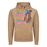 Vintage Coffee hustle like a boss live like a queen Vintage Hoodie - texasbilliewilder