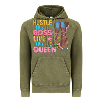 Vintage Olive hustle like a boss live like a queen Vintage Hoodie - texasbilliewilder