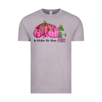 In October We Wear Pink Pumpkin And Sunflowers Vintage Tee | Teevron