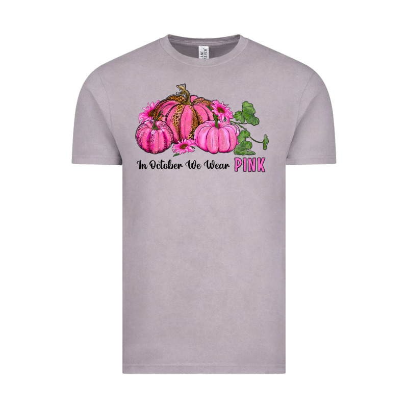 In October We Wear Pink Pumpkin And Sunflowers Vintage Tee by RanaPortraitStore | Teevron