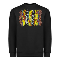 Black softball brushstroke Heavyweight Sweatshirt - Zillion Design Studio
