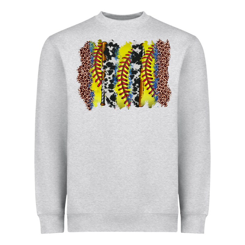 Softball Brushstroke Heavyweight Sweatshirt by Zillion Design Studio | Teevron