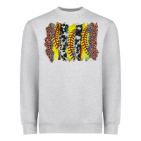 Heather Grey softball brushstroke Heavyweight Sweatshirt - Zillion Design Studio