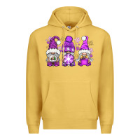 Antique Gold Purple Winter Gnomies Premium Hoodie - BundleAndBundleShop
