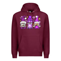 Burgundy Purple Winter Gnomies Premium Hoodie - BundleAndBundleShop