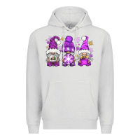 Dove Grey Purple Winter Gnomies Premium Hoodie - BundleAndBundleShop