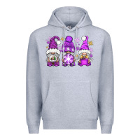 Heather Grey Purple Winter Gnomies Premium Hoodie - BundleAndBundleShop