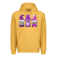 Mustard Purple Winter Gnomies Premium Hoodie - BundleAndBundleShop