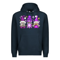 Navy Purple Winter Gnomies Premium Hoodie - BundleAndBundleShop