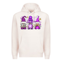 Pale Pink Purple Winter Gnomies Premium Hoodie - BundleAndBundleShop
