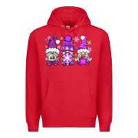 Red Purple Winter Gnomies Premium Hoodie - BundleAndBundleShop