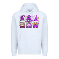 White Purple Winter Gnomies Premium Hoodie - BundleAndBundleShop