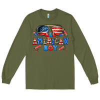Army Green all american boy Long Sleeve Tee - AdoDesignShop
