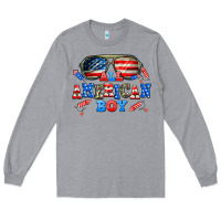 Heather Grey all american boy Long Sleeve Tee - AdoDesignShop