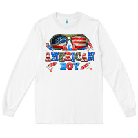 White all american boy Long Sleeve Tee - AdoDesignShop
