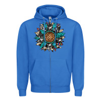 True Royal cowhide leopard serape gemstone  sunflower Zipper Hoodie - Artiststas