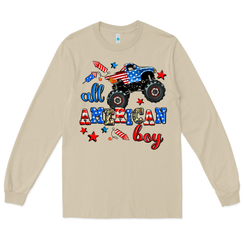 All American Boy  Monsterr Truck Long Sleeve Tee by AdoDesignShop | Teevron
