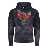 Cloud Black french bulldog with love glasses Vintage Hoodie - RanaPortraitStore