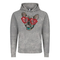 Cloud Rock french bulldog with love glasses Vintage Hoodie - RanaPortraitStore
