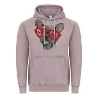 Vintage Zinc french bulldog with love glasses Vintage Hoodie - RanaPortraitStore