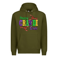 Army Green happy mardi gras with lobster Premium Hoodie - AdoDesignShop