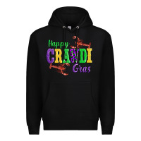 Black happy mardi gras with lobster Premium Hoodie - AdoDesignShop
