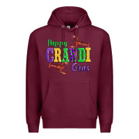 Burgundy happy mardi gras with lobster Premium Hoodie - AdoDesignShop