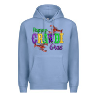 Colony Blue happy mardi gras with lobster Premium Hoodie - AdoDesignShop