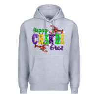 Heather Grey happy mardi gras with lobster Premium Hoodie - AdoDesignShop