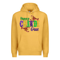 Mustard happy mardi gras with lobster Premium Hoodie - AdoDesignShop