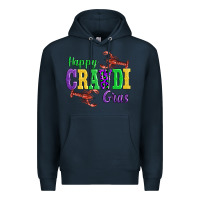 Navy happy mardi gras with lobster Premium Hoodie - AdoDesignShop