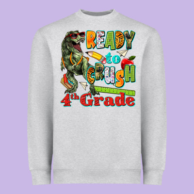 Ready To Crush Fourth Grade Heavyweight Sweatshirt Designed By Texasbilliewilder