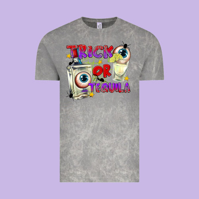 Trick Or Tequila Vintage Tee Designed By Texasbilliewilder