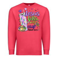 Cardinal mardi gras jesus fills my cup Premium Sweatshirt - MaliasSmallBusiness