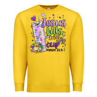Lemon mardi gras jesus fills my cup Premium Sweatshirt - MaliasSmallBusiness