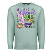 Seafoam mardi gras jesus fills my cup Premium Sweatshirt - MaliasSmallBusiness