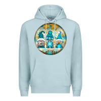Blue Mist Winter Gnomies Ornament Premium Hoodie - BundleAndBundleShop